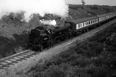 BR Std 4MT class 80146 at Furzebrook Sidings, Dorset with the "WRS Farewell to Steam on the LSWR Tour" on Sunday 11 Jun 1967 - J. Scrace [142634]