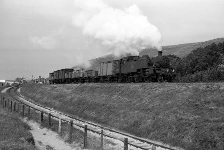 BR Std 3MT class 82034 near Aberdovey, Dyfed with a Local Up Freight on Thursday 12 Jul 1962 - J. Scrace [142718]