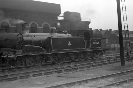 BR(S) M7 class 30055 at Brighton Shed, East Sussex on Saturday 29 Dec 1956 - J.H.W. Kent [150251]