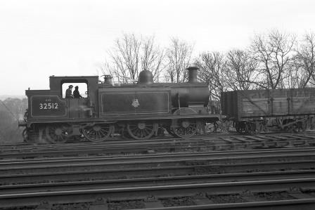BR(S) E4 class 32512 near Preston Park Pullman Car Works, Brighton, West Sussex on Monday 04 Feb 1957 - J.H.W. Kent [150267]
