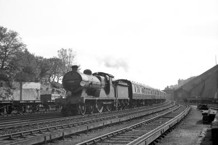 BR (SR) L class 31760 passing Preston Park Pullman Car Works, East Sussex with a Hastings - Brighton - Birkenhead service on Friday 24 Oct 1958 - J.H.W. Kent [150431]
