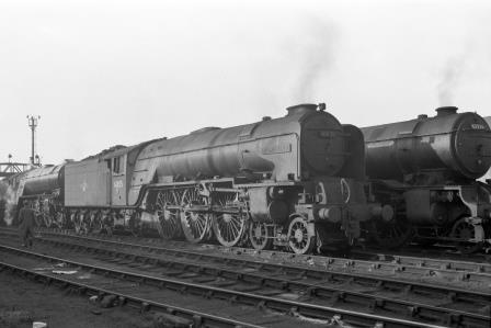 BR(E) A1 class 60155 'Borderer' at Kings Cross Shed, Greater London on Saturday 08 Nov 1958 - J.H.W. Kent [150464]