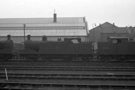BR(M) 3F class 41992 at Plaistow Carriage Sidings, Greater London in Nov 1958 - J.H.W. Kent [150481]