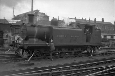 SR E3 class 2455 at Brighton Shed, East Sussex circa 30 Apr 1949 - J.H.W. Kent [152611]
