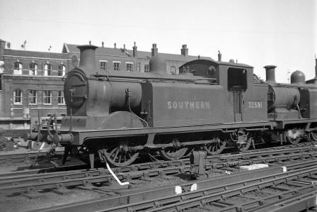 BR(S) E5 class 32591 at Brighton Shed, East Sussex circa 1 May 1949 - J.H.W. Kent [152617]