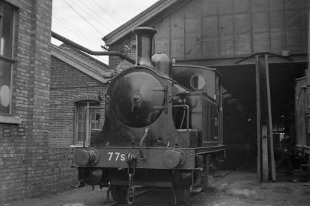 SR C14 class 77 at Eastleigh Shed, Hampshire on Wednesday 06 Jul 1949 - J.H.W. Kent [152803]