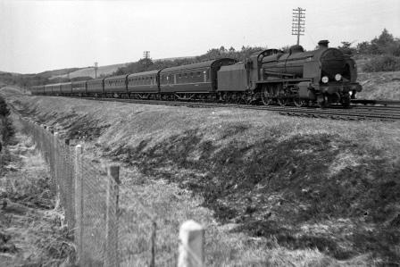BR(S) N class 1406 at Patcham, East Sussex with a LMR - Brighton service on Friday 08 Jul 1949 - J.H.W. Kent [152817]