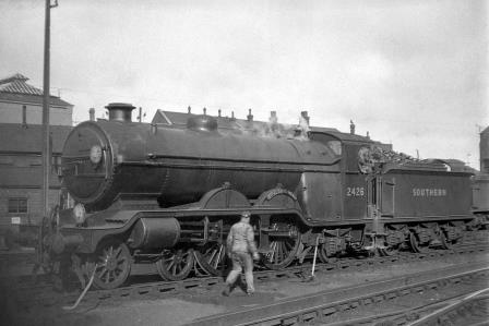 BR(S) Brighton Atlantic class 2426 'St. Alban's Head' at Brighton Shed, East Sussex on Saturday 16 Jul 1949 - J.H.W. Kent [152851]