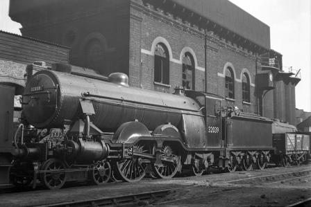 BR(S) Brighton Atlantic class 32039 'Hartland Point' at Brighton Shed, East Sussex on Saturday 17 Sep 1949 - J.H.W. Kent [153010]