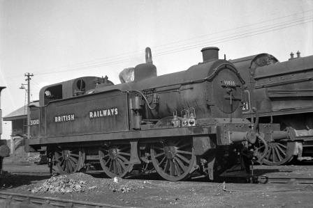 BR(S) R1 class 31010 at Ashford Shed, Kent on Saturday 01 Oct 1949 - J.H.W. Kent [153064]