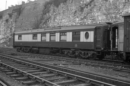 Pullman 1st Class Kitchen Car 'Rosalind' at Preston Park Pullman Car Works, Brighton, East Sussex in Jan 1952 - J.H.W. Kent [153250]