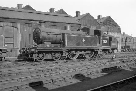 BR(S) I3 class 32091 at Brighton Shed, East Sussex in Apr 1952 - J.H.W. Kent [153308]