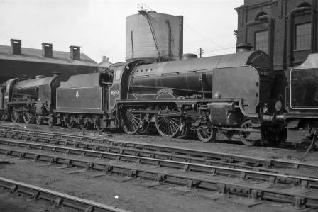 BR(S) Schools class 30932 'Blundells' & BR(S) Schools class 30928 'Stowe' at Bricklayers Arms Shed, Greater London on Saturday 19 Apr 1952 - J.H.W. Kent [153337]