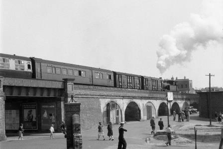 BR(S) R1 class leaving Folkestone Harbour, Kent Banking a Boat Train on Saturday 24 May 1952 - J.H.W. Kent [153424]
