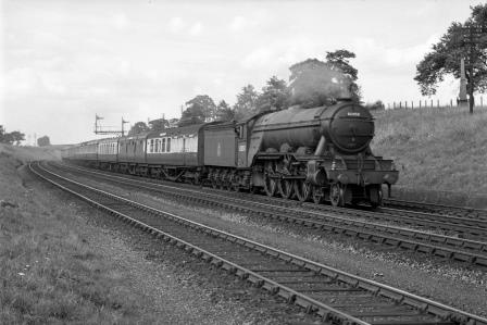 BR(E) A3 class 60058 'Blair Athol' north of Potters Bar, Hertfordshire with a Southbound Passenger on Saturday 12 Jul 1952 - J.H.W. Kent [153481]