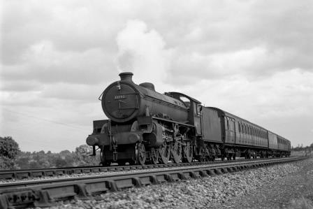 BR(E) B1 class 61093 north of Potters Bar, Hertfordshire with a Northbound service on Saturday 12 Jul 1952 - J.H.W. Kent [153485]