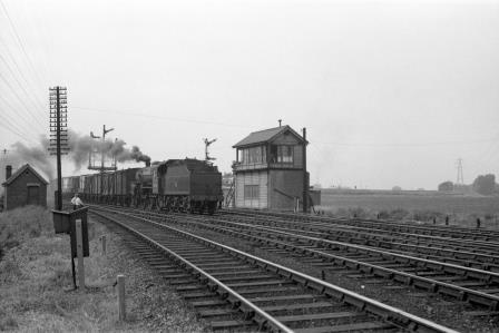 BR (M) Crab class 42790 at Copper Mill Junction, Greater London with a Southbound Goods on Wednesday 24 Jun 1953 - J.H.W. Kent [153955]