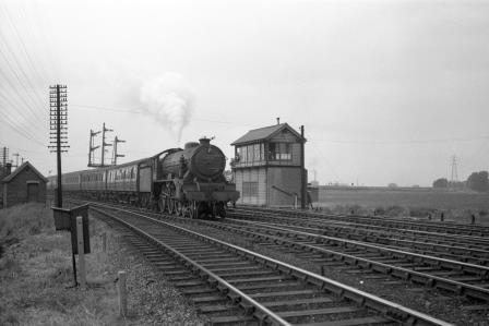 BR(E) B17 class 61610 'Honingham Hall' at Copper Mill Junction, Greater London with an up Passenger service on Wednesday 24 Jun 1953 - J.H.W. Kent [153958]
