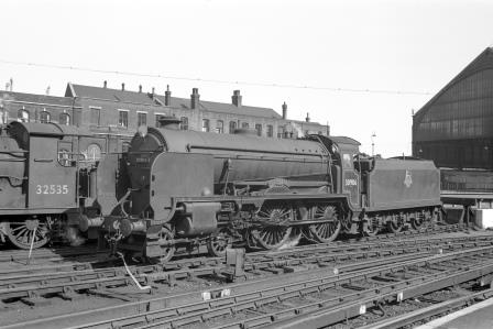 BR(S) Schools class 30906 'Sherborne' at Brighton Shed, East Sussex on Sunday 30 Aug 1953 - J.H.W. Kent [154046]