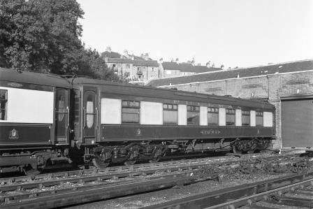 Pullman Kitchen Car 'Car No. 6' at Preston Park Pullman Car Works, Brighton, East Sussex in Sep 1953 - J.H.W. Kent [154079]