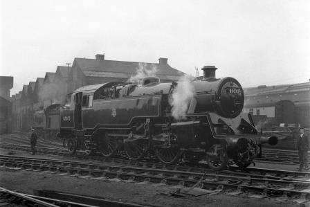 BR Std 4MT class 80073 at Brighton Shed, East Sussex on Saturday 14 Nov 1953 - J.H.W. Kent [154152]
