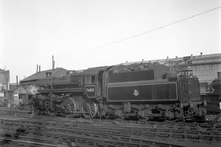BR Std 4MT class 76005 at Brighton Shed, East Sussex in Jan 1954 - J.H.W. Kent [154206]