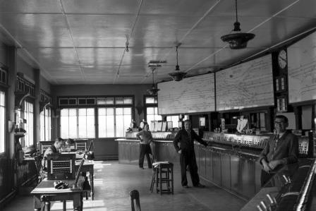 Brighton Signal Box Interior, East Sussex on Saturday 08 May 1954 - J.H.W. Kent [154362]