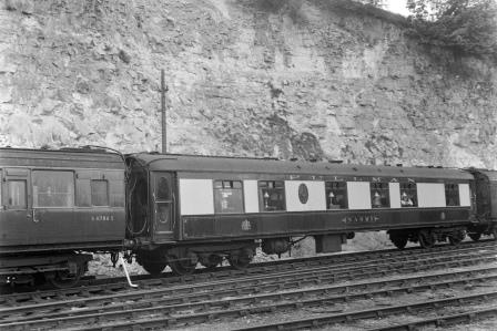 Pullman Composite Kitchen Car 'Naomi' at Preston Park Pullman Car Works, Brighton, East Sussex on Saturday 01 May 1954 - J.H.W. Kent [154376]