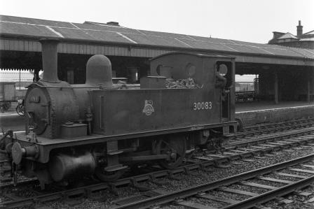 BR(S) B4 class 30083 at Eastleigh Station, Hampshire on Saturday 15 May 1954 - J.H.W. Kent [154394]