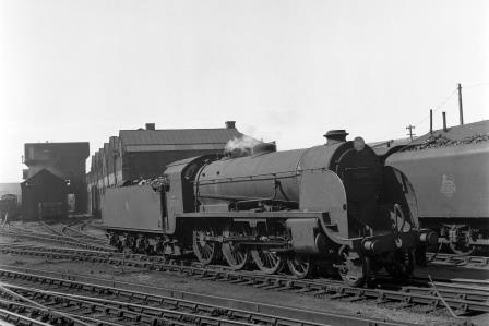 BR(S) S15 class 30841 at Brighton Shed, East Sussex on Sunday 20 Jun 1954 - J.H.W. Kent [154499]