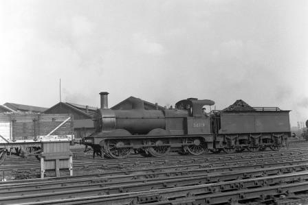 BR(M) 2F class 58219 at Derby, Derbyshire Shunting wagons on Tuesday 06 Jul 1954 - J.H.W. Kent [154581]