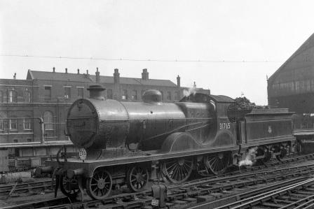BR(S) L class 31765 at Brighton Shed Station, East Sussex on Saturday 09 Oct 1954 - J.H.W. Kent [154810]