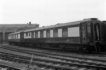 Pullman 2nd Class Kitchen Car 'Car No. 171' at Preston Park Pullman Car Works, Brighton, East Sussex on Tuesday 01 Mar 1955 - J.H.W. Kent [154864]