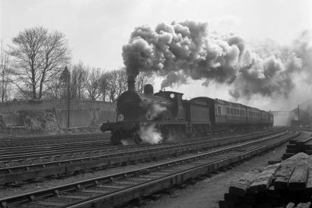 BR(S) D class 31737 passing Preston Park Pullman Car Works, East Sussex with a Hastings - Brighton - Birkenhead service on Tuesday 01 Mar 1955 - J.H.W. Kent [154880]