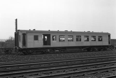 Pullman 2nd Class Brake Parlour Car 'Car No. 27?' near Preston Park Pullman Car Works, Brighton, East Sussex on Tuesday 01 Mar 1955 - J.H.W. Kent [154881]