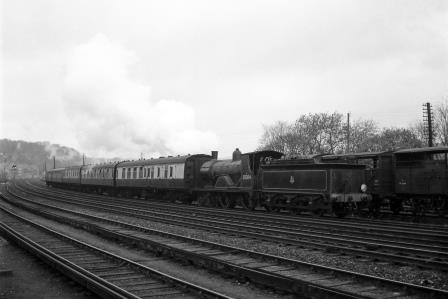 BR(S) T9 class 30304 passing Preston Park Pullman Car Works, East Sussex with a Southbound Empty Stock on Thursday 05 May 1955 - J.H.W. Kent [154949]