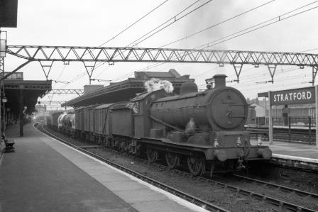 BR(E) J20 class 64685 at Stratford Station, Greater London with an up Goods service on Saturday 07 May 1955 - J.H.W. Kent [154988]