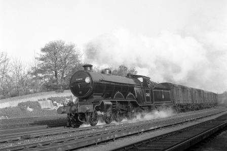 BR(S) Brighton Atlantic class 32421 'South Foreland' passing Preston Park Pullman Car Works, East Sussex with the 5.38pm Brighton - London Bridge vans on Tuesday 10 May 1955 - J.H.W. Kent [154998]