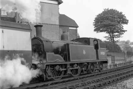 BR(S) M7 class 30023 at Cliftonville Spur, Preston Park, East Sussex with a Northbound Empty Stock on Wednesday 11 May 1955 - J.H.W. Kent [155000]