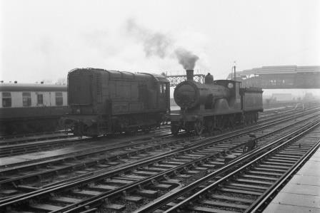 BR(S) T9 class 30338 at Clapham Junction Station, Greater London circa 1957 - D. Esau [155002]