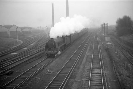 BR(S) King Arthur class 30799 'Sir Ironside' at Durnsford Road, Wimbledon, Greater London with the 2.54pm Waterloo - Basingstoke service circa 1960 - D. Esau [155064]