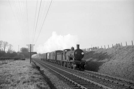 BR(S) T9 class 30707 near Fareham, Hampshire with a Southampton - Portsmouth vans on Monday 20 Feb 1961 - D. Esau [155427]