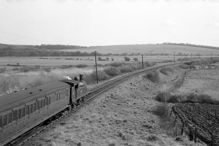 BR(S) O2 class W35 'Freshwater' near Brading, Isle of Wight with a Ryde Pier Head - Ventnor service on Wednesday 19 May 1965 - D. Esau [155546]