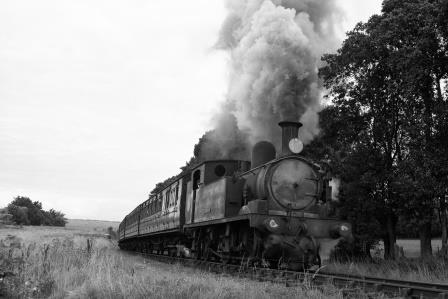 BR(S) O2 class W16 'Ventnor' near Sandown, Isle of Wight with a Ryde Pier Head - Ventnor service on Bank Holiday Monday 30 Aug 1965 - D. Esau [155553]