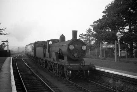 BR(S) T9 class 30717 at St Kew Highway Station, Cornwall with an Okehampton - Padstow service in Apr 1960 - D. Esau [155770]