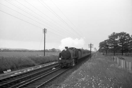 BR(S) N class 31404 near Marden, Kent with a Local train from Ashford on Tuesday 23 May 1961 - D. Esau [155859]
