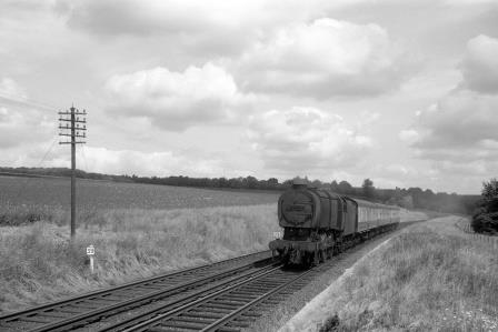 BR(S) Q1 class 33031 near Yalding, Kent with a Train from Maidstone West on Saturday 10 Jun 1961 - D. Esau [156188]