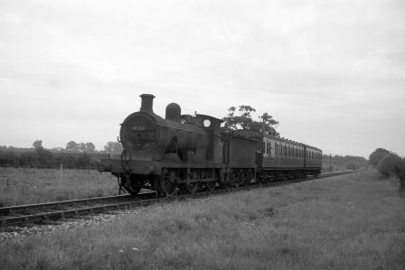 BR(S) C class 31244 near Paddock Wood, Kent with a Hawkhurst - Paddock Wood service on Tuesday 09 Aug 1960 - D. Esau [156200]