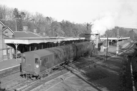 BR(S) H class 31005 at Groombridge Station, East Sussex with a Tunbridge Wells West - Oxted service on Saturday 25 Nov 1961 - D. Esau [156330]