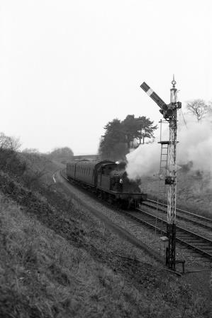 BR(S) H class 31005 at Ashurst, Kent with a Tunbridge Wells West - Oxted service on Saturday 03 Mar 1962 - D. Esau [156350]